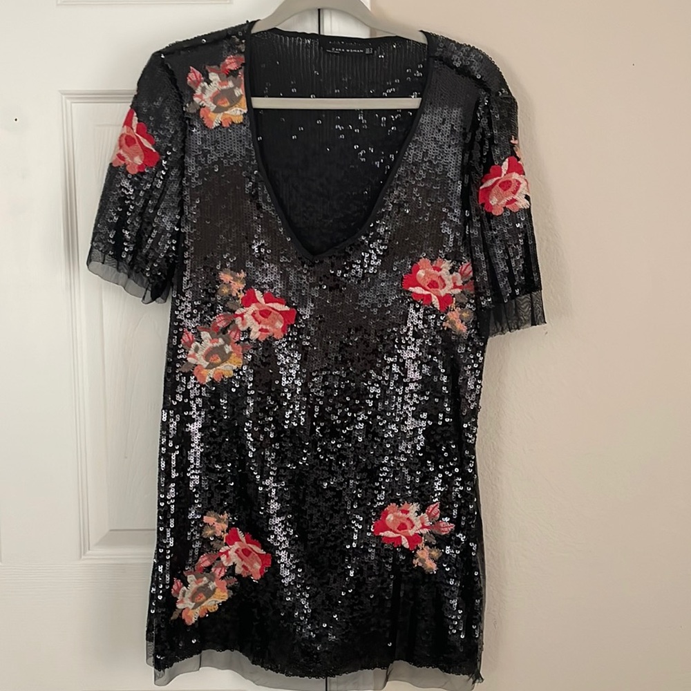Zara sequin mini dress